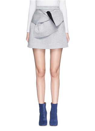 Main View - Click To Enlarge - MSGM - Sash front scuba jersey skirt