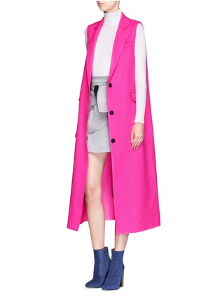 Figure View - Click To Enlarge - MSGM - Sash front scuba jersey skirt