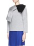 Front View - Click To Enlarge - MSGM - Sash front scuba jersey top