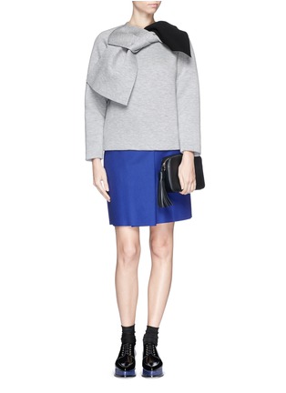 Figure View - Click To Enlarge - MSGM - Sash front scuba jersey top