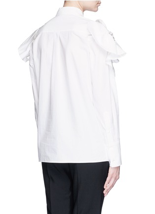 Back View - Click To Enlarge - MSGM - Petal appliqué cotton poplin shirt