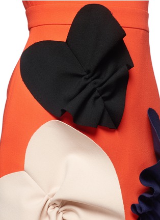 Detail View - Click To Enlarge - MSGM - Petal appliqué patchwork sleeveless crepe dress