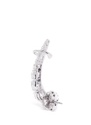 Detail View - Click To Enlarge - CZ BY KENNETH JAY LANE - Cubic zirconia crescent ear cuffs
