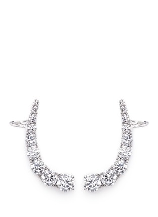 Main View - Click To Enlarge - CZ BY KENNETH JAY LANE - Cubic zirconia crescent ear cuffs