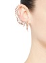 Figure View - Click To Enlarge - CRISTINAORTIZ - Diamond 9k rose gold mismatched wing ear cuff