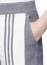 Detail View - Click To Enlarge - VINCE - Colourblock stripe hopsack shorts