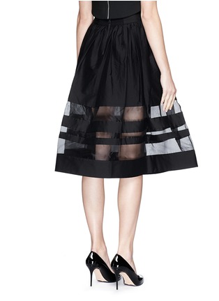 Back View - Click To Enlarge - ALICE & OLIVIA - 'Misty' organza insert midi pouf skirt
