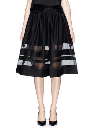Main View - Click To Enlarge - ALICE & OLIVIA - 'Misty' organza insert midi pouf skirt
