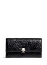 Main View - Click To Enlarge - ALEXANDER MCQUEEN - Skull floral embossed leather continental wallet