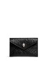 Main View - Click To Enlarge - ALEXANDER MCQUEEN - Skull floral embossed leather envelope card holder