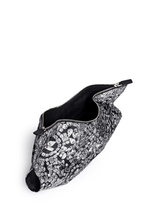 Detail View - Click To Enlarge - ALEXANDER MCQUEEN - 'De Manta' diamond print clutch