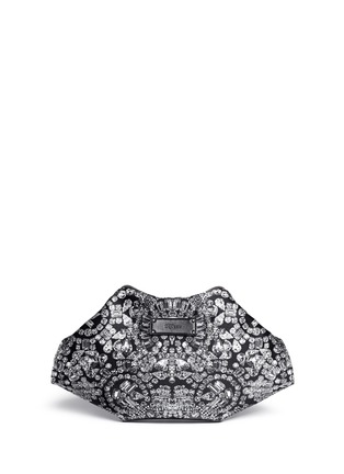 Back View - Click To Enlarge - ALEXANDER MCQUEEN - 'De Manta' diamond print clutch