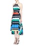 Front View - Click To Enlarge - 72723 - 'Valencia' stripe crepe dress