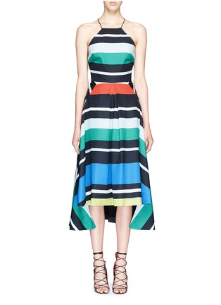 Main View - Click To Enlarge - 72723 - 'Valencia' stripe crepe dress