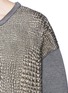 Detail View - Click To Enlarge - MONCLER - Metallic croc jacquard bonded jersey sweatshirt