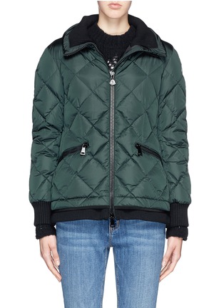Detail View - Click To Enlarge - MONCLER - 'Maintenon' diamond quilted down jacket