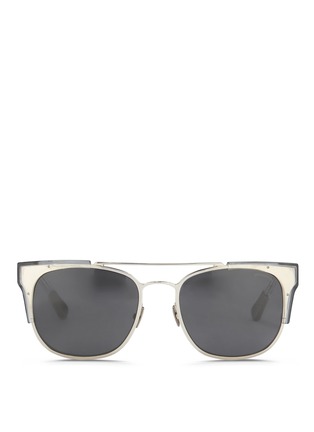 Main View - Click To Enlarge - KRIS VAN ASSCHE - x Linda Farrow oversize wire D-frame sunglasses