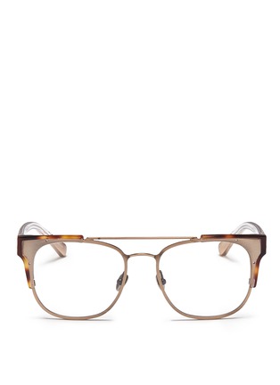 Main View - Click To Enlarge - KRIS VAN ASSCHE - x Linda Farrow oversize wire D-frame optical glasses