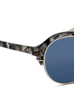Detail View - Click To Enlarge - KRIS VAN ASSCHE - x Linda Farrow round half acetate frame sunglasses