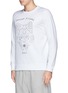 Front View - Click To Enlarge - MAISON KITSUNÉ - Fox embroidery cotton sweatshirt