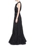 Detail View - Click To Enlarge - LANVIN - Bow appliqué tiered lace gown