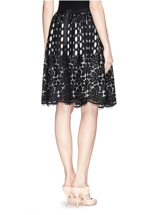 Back View - Click To Enlarge - LANVIN - Polka dot flower lace skirt