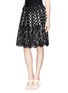 Front View - Click To Enlarge - LANVIN - Polka dot flower lace skirt