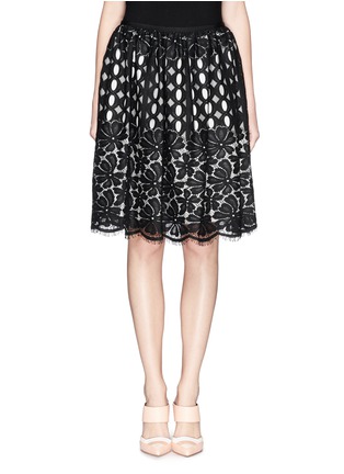 Main View - Click To Enlarge - LANVIN - Polka dot flower lace skirt