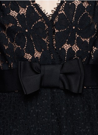 Detail View - Click To Enlarge - LANVIN - Bow waist lace jumpsuit