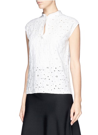 Front View - Click To Enlarge - LANVIN - Guipure lace blouse