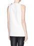 Back View - Click To Enlarge - LANVIN - Bow shoulder stretch crepe sleeveless blouse