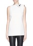 Main View - Click To Enlarge - LANVIN - Bow shoulder stretch crepe sleeveless blouse