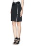 Front View - Click To Enlarge - LANVIN - Contrast bow straight skirt
