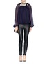 Figure View - Click To Enlarge - LANVIN - Sheer sleeve silk chiffon top