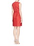 Back View - Click To Enlarge - LANVIN - Rose appliqué circular cutout dress