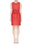 Main View - Click To Enlarge - LANVIN - Rose appliqué circular cutout dress