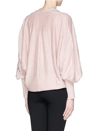 Back View - Click To Enlarge - LANVIN - Chiffon lined linen drape cardigan