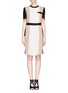 Main View - Click To Enlarge - LANVIN - Colourblock belted crepe dress