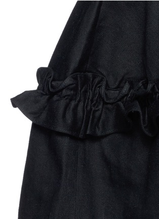 Detail View - Click To Enlarge - J BRAND X SIMONE ROCHA - Ruffle stripe skirt