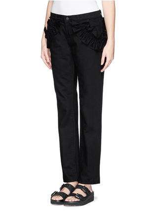 Front View - Click To Enlarge - J BRAND X SIMONE ROCHA - 'Jake' pocket ruffle jeans