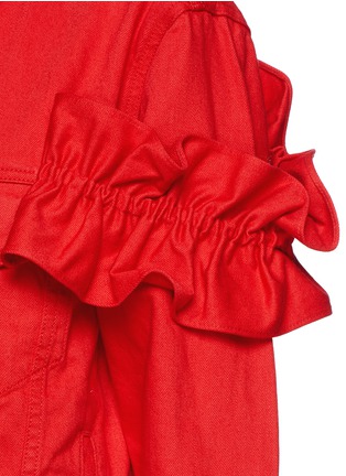 Detail View - Click To Enlarge - J BRAND X SIMONE ROCHA - Ruffle oversize denim jacket