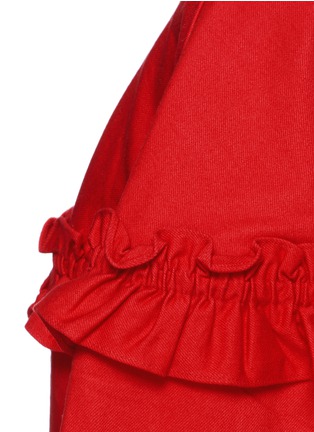 Detail View - Click To Enlarge - J BRAND X SIMONE ROCHA - Ruffle stripe skirt