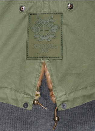 Detail View - Click To Enlarge - MR & MRS ITALY - 'Giovana' mini raccoon and camouflage rabbit fur parka