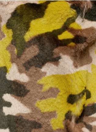 Detail View - Click To Enlarge - MR & MRS ITALY - 'Giovana' mini raccoon and camouflage rabbit fur parka