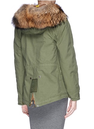 Back View - Click To Enlarge - MR & MRS ITALY - 'Giovana' mini raccoon and camouflage rabbit fur parka