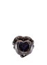 Figure View - Click To Enlarge - DELFINA DELETTREZ - Diamond ruby sapphire gold alloy skull heart ring