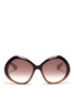 Main View - Click To Enlarge - JIMMY CHOO - Angy metallic undercoat plastic sunglasses
