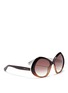 Figure View - Click To Enlarge - JIMMY CHOO - Angy metallic undercoat plastic sunglasses
