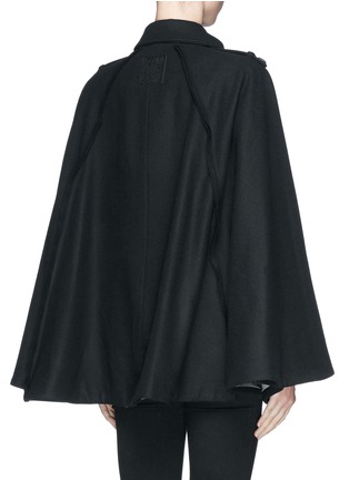 Back View - Click To Enlarge - EACH X OTHER - x Robert Montgomery 'Woodcut' wool-cashmere cape