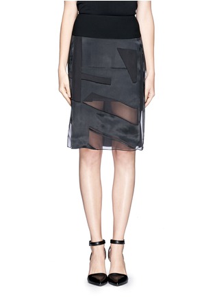 Main View - Click To Enlarge - HELMUT LANG - 'Hexa' Burn Out Skirt